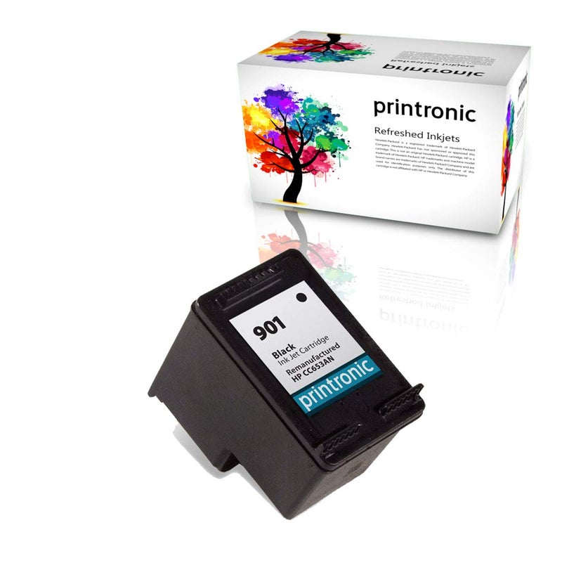 Printronic Remanufactured Ink Cartridge Replacement for HP 901 Black for Officejet 4500 J4525 J4535 J4540 J4550 J4580 J4585 J4640 J4660 J4680 (1 Black) - Image 1